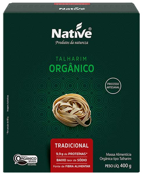 cesta organica talharim organico tradicional 400g native