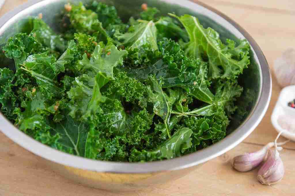 cesta organica couve kale salada